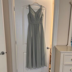 Azazie Elegant Sage Maxi Dress